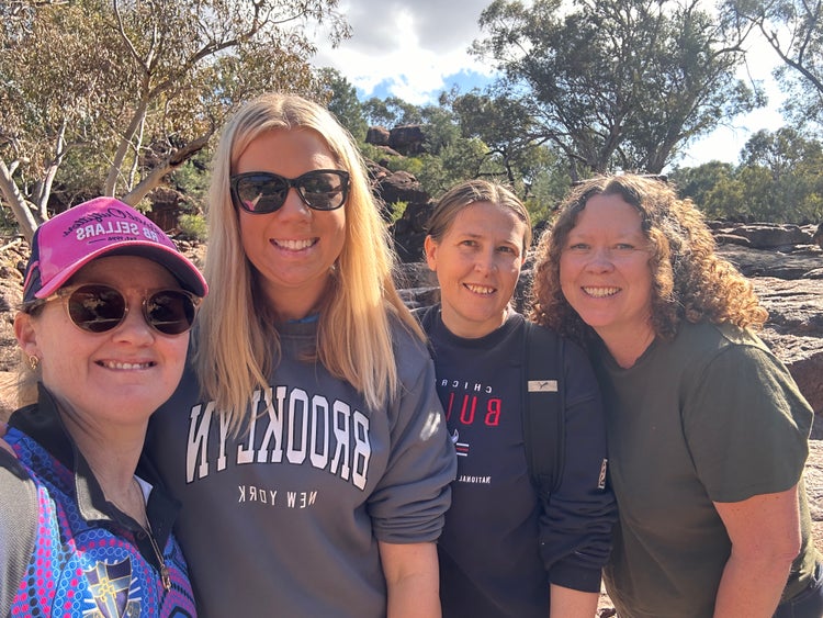 photo of 4 staff members at mount Gundabooka 2024
