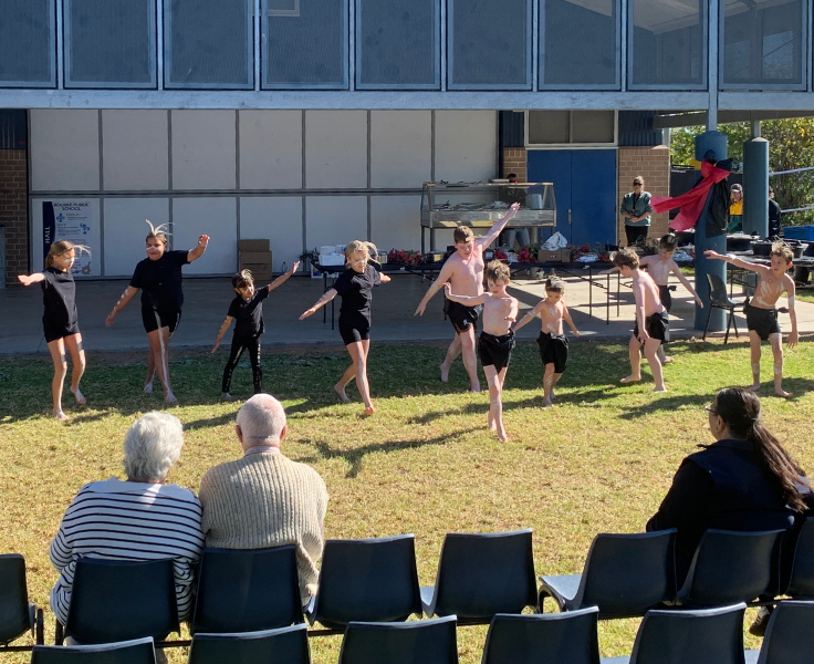 photo of the Cultural Dance group performing during NAIDOC Week